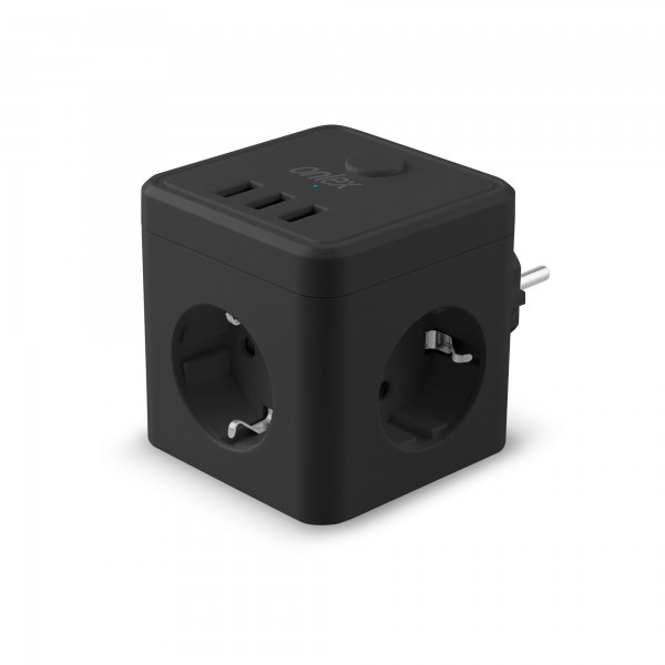Powercube 10a.3tomas+3usb's negro